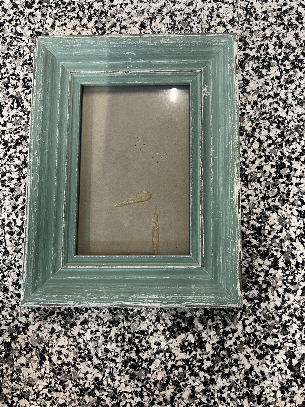 Distressed Teal Wooden Picture Frame - Classic Home Accent